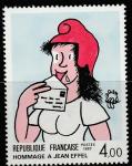 Франция 1983 год. Рисунок карикатуриста Жана Эффеля, 1 марка 