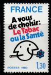 Франция 1980 год. Борьба с курением. Символика, 1 марка 