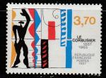 Франция 1987 год. 100 лет со дня рождения архитектора, художника и дизайнера Ле Корбюзье, 1 марка 