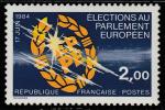 Франция 1984 год. Вторые прямые выборы в Европарламент. Эмблема, 1 марка 