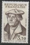 Франция 1983 год. Немецкий реформатор Мартин Лютер, 1 марка 