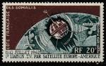 Французский берег Сомали 1963 год. Первый телемост Америка - Европа через спутник "Telstar", 1 марка 
