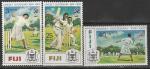 Фиджи 1974 год. 100 лет игры в крикет на Фиджи, 3 марки 