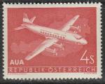Австрия 1958 год. Четырёхмоторный "Виккерс" над Австрией, 1 марка 