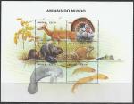 Ангола 2000 год. Животные со всего мира, малый лист 