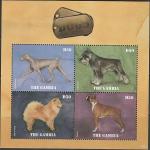 Гамбия 2014 год. Породы собак, малый лист 