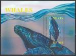 Невис 2002 год. Морская фауна. Киты, блок 