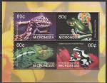 Микронезия 2003 год. Рептилии и земноводные, малый лист 