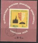 Польша 1963 год. Филвыставка "Европейские спортивные марки" во Вроцлаве, гашёный блок 