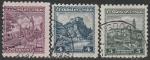 ЧССР 1932 год. Замки Пюрглиц и Орлик, Чешский Кремль, 3 гашёные марки 