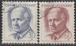 ЧССР 1968 год. VI Президент Чехословакии Людвиг Свобода, 2 гашёные марки 