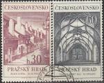 ЧССР 1967 год. Достопримечательности Праги, 2 гашёные марки 