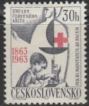 ЧССР 1963 год. 100 лет Международному Красному Кресту, 1 марка 