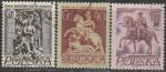 Польша 1956 год. Памятники Варшавы, 3 гашёные марки 