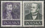 Польша 1958 год. Автопортрет Станислава Вышперского, композитор Станислав Монюшко, 2 гашёные марки 