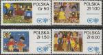 Польша 1979 год. Международный год ребёнка. Детские рисунки, 4 гашёные марки 