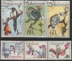 ЧССР 1972 год. Певчие птицы, 6 гашёных марок 