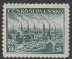 ЧССР 1938 год. Филвыставка в Пльзене. Завод Шкода, 1 марка 