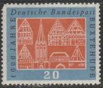 ФРГ 1959 год. 1000 лет городу Букстехуде, 1 марка 