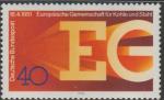 ФРГ 1976 год. 25 лет Европейскому Сообществу угля и стали, 1 марка 