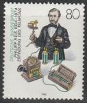 ФРГ 1984 год. 150 лет со дня рождения физика Филиппа Рейса, 1 марка 