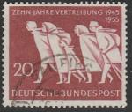 ФРГ 1955 год. 10 лет высылке, 1 гашёная марка 