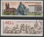 ГДР 1969 год. Национальная филвыставка "20 лет ГДР" в Магдебурге, 2 гашёные марки 