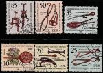 ГДР 1981 год. Коллекция старинных медицинских инструментов, 6 гашёных марок 
