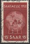 ФРГ СААР 1952 год. Саарская ярмарка в Саарбрюкене, Эмблема ярмарки, 1 гашёная марка 