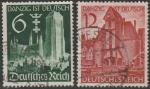 Германия. Рейх 1939 год. Церковь Богоматери и костёл, 2 гашёные марки