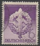Германия 1942 год. Спортивный значок, 1 гашёная марка 