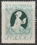Польша 1957 год. День почтовой марки, 1 марка 