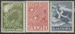 Дания 1947 год. Датская борьба за Свободу, 3 марки 
