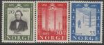 Норвегия 1954 год. 100 лет телеграфной связи в Норвегии, 3 марки 