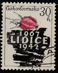 ЧССР 1967 год. 25 лет уничтожению города Лидица, 1 гашёная марка 