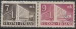 Финляндия 1942 год. Административное здание в Хельсинки, 2 гашёные марки 