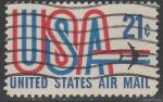 США 1971 год. Бренд авиалиний США, 1 гашёная марка 