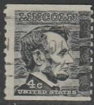 США 1965 год. Президент Авраам Линкольн, 1 гашёная марка 