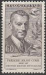 ЧССР 1959 год. Нобелевский лауреат по физике Федерик Жолио-Кюри, 1 марка (наклейка)