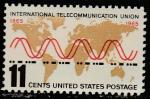 США 1965 год. 100 лет Международному Союзу электросвязи, 1 марка 