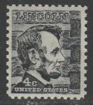 США 1965 год. XVI Президент Авраам Линкольн, 1 марка 