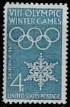 США 1960 год. Зимние Олимпийские игры в Скво-Вэлли, 1 марка 