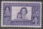 США 1960 год. Заслуги американских женщин. Мать и дочь, 1 марка 