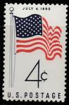 США 1960 год. Новый американский флаг, 1 марка 