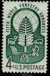 США 1960 год. Эмблема Международного конгресса в Сиэтле, 1 марка 