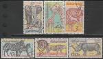 ЧССР 1976 год. Африканские животные, 6 гашёных марок 