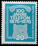 ГДР 1976 год. 100 лет телефону, 1 марка 