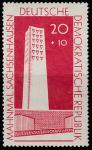 ГДР 1960 год.Национальный мемориал в Заксенхаузене, 1 марка 