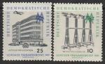 ГДР 1961 год. Лейпцигская весенняя ярмарка, 2 марки (с наклейкой)