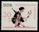 ГДР 1966 год. Непобедимый Вьетнам, 1 марка 